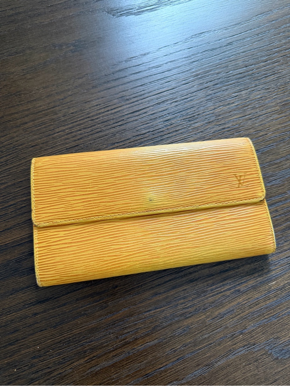 Louis Vuitton Yellow Epi Leather Long Wallet- PRICED TO SELL